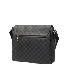 ルイ ヴィトン ダミエ グラフィット ディストリクトMM ショルダーバッグ N41272 ブラック PVC レザー メンズ LOUIS VUITTON 【中古】