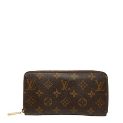 ルイ ヴィトン モノグラム ジッピーウォレット ラウンドファスナー 長財布 M60017 ブラウン PVC レディース LOUIS VUITTON 【中古】