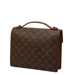 ルイ ヴィトン モノグラム モンソー ハンドバッグ ショルダーバッグ 2WAY M51185 ブラウン PVC レザー レディース LOUIS VUITTON 【中古】