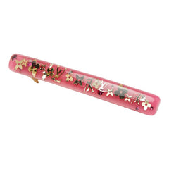 ルイ ヴィトン モノグラム アンクルージョンPM バレッタ ヘアクリップ ヘアアクセサリー M65015 ピンク ゴールド ラインストーン レジン レディース LOUIS VUITTON 【中古】