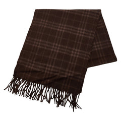 バーバリー チェック マフラー ブラウン カシミヤ レディース BURBERRY 【中古】