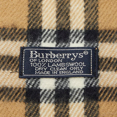 バーバリー ノバチェック マフラー ベージュ ウール メンズ BURBERRY 【中古】