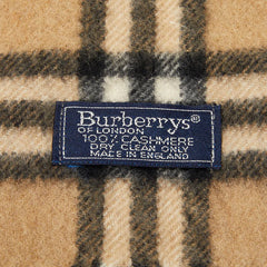 バーバリー ノバチェック マフラー ベージュ カシミヤ100% メンズ BURBERRY 【中古】