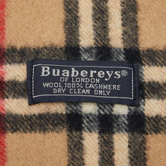 バーバリー ノバチェック マフラー ベージュ カシミヤ100% メンズ BURBERRY 【中古】