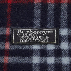 バーバリー チェック マフラー ネイビー カシミヤ100% メンズ BURBERRY 【中古】