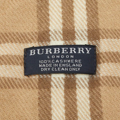 バーバリー ロンドン チェック マフラー ベージュ カシミヤ100% メンズ BURBERRY 【中古】