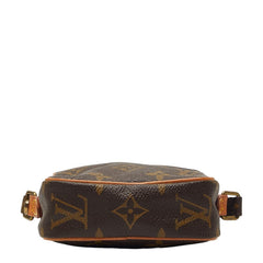 ルイ ヴィトン モノグラム ミニダヌーブ ショルダーバッグ M45268 ブラウン PVC レザー レディース LOUIS VUITTON 【中古】
