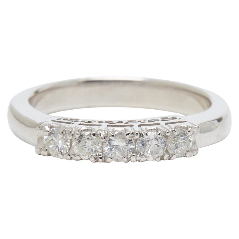 Pt900 プラチナ ダイヤ0.50ct リング 指輪 レディース 15号 【中古】