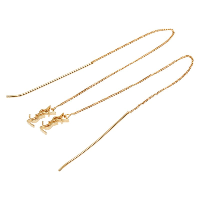 サンローラン カサンドラ スレッダーピアス ゴールド メッキ レディース SAINT LAURENT 【中古】
