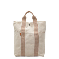 エルメス フールトゥ カバス トートバッグ ハンドバッグ ベージュ ブラウン キャンバス メンズ HERMES 【中古】