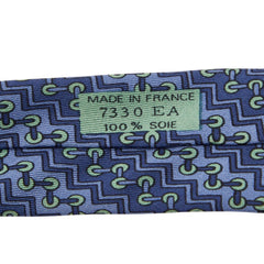 エルメス ネクタイ ブルー マルチカラー シルク メンズ HERMES 【中古】