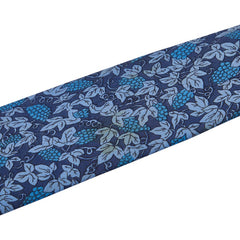 エルメス フラワー 花柄 ネクタイ ブルー シルク メンズ HERMES 【中古】