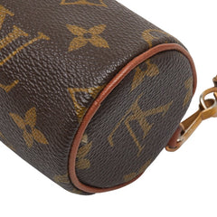 ルイ ヴィトン モノグラム パピヨン30 旧型 付属 ポーチ ミニハンドバッグ ブラウン PVC レザー レディース LOUIS VUITTON 【中古】