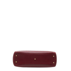 カルティエ マストライン ショルダーバッグ トートバッグ ワインレッド レザー レディース CARTIER 中古
