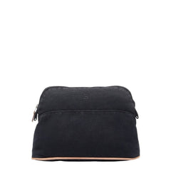 エルメス ボリードMM ポーチ ブラック キャンバス レザー レディース HERMES 【中古】