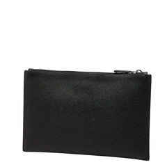 プラダ 三角ロゴプレート クラッチバッグ セカンドバッグ ポーチ ブラック サフィアーノレザー メンズ PRADA 【中古】