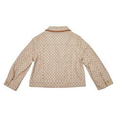 セリーヌ マカダム セットアップ ジャケット パンツ サイズ:110 ベージュ ブラウン コットン キッズ CELINE 【中古】