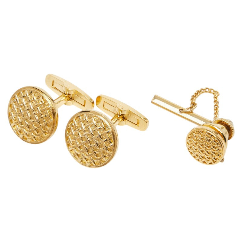 サンローラン カフスボタン タイタック タイピン セット ゴールド メッキ メンズ SAINT LAURENT 【中古】