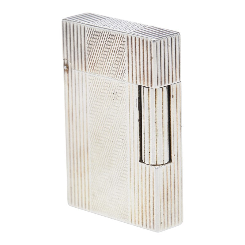 デュポン ギャッツビー ガスライター ローラー式 着火未確認 ガス充填可 シルバー メタル メンズ Dupont 【中古】