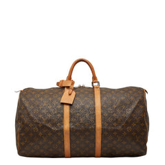 ルイ ヴィトン モノグラム キーポル55 ボストンバッグ M41424 ブラウン PVC レザー レディース LOUIS VUITTON 【中古】