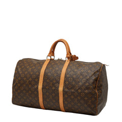 ルイ ヴィトン モノグラム キーポル55 ボストンバッグ M41424 ブラウン PVC レザー レディース LOUIS VUITTON 【中古】