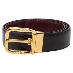 グッチ リバーシブル ベルト ブラック レザー レディース GUCCI 【中古】