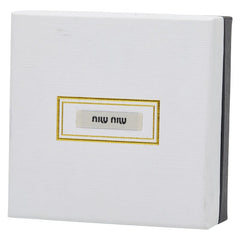 ミュウミュウ リジットプレックス ロゴ バレッタ ヘアクリップ イエロー シルバー プラスチック レディース MIUMIU 【中古】