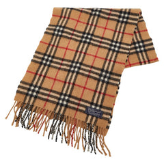 バーバリー ノバチェック マフラー ベージュ マルチカラー ウール レディース BURBERRY 【中古】