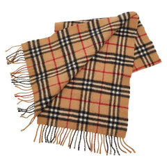 バーバリー ノバチェック マフラー ベージュ マルチカラー ウール レディース BURBERRY 【中古】