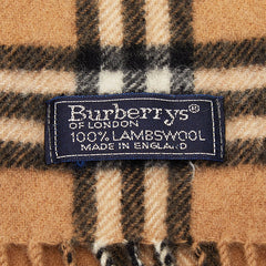 バーバリー ノバチェック マフラー ベージュ マルチカラー ウール レディース BURBERRY 【中古】