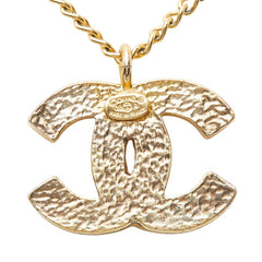 シャネル ココマーク ネックレス ゴールド ホワイト メッキ フェイクパール レディース CHANEL 【中古】
