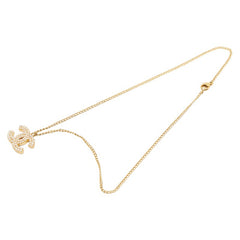 シャネル ココマーク ネックレス ゴールド ホワイト メッキ フェイクパール レディース CHANEL 【中古】
