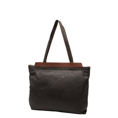グッチ インターロッキングG トートバッグ ショルダーバッグ ブラウン レザー レディース GUCCI 【中古】