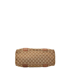 グッチ GGキャンバス バンブー トートバッグ 232946 ベージュ ブラウン キャンバス レザー レディース GUCCI 【中古】