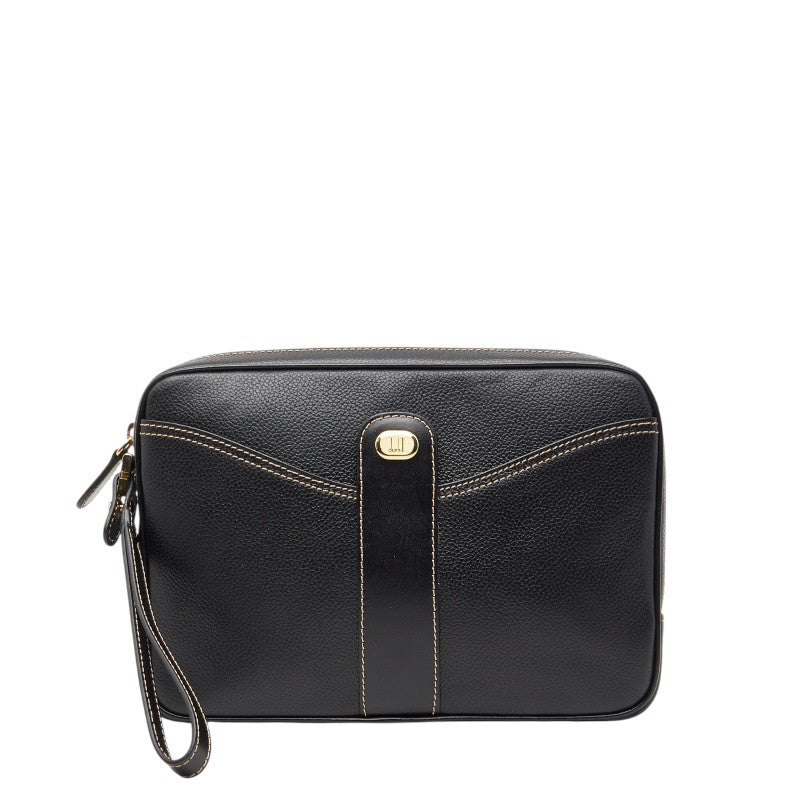 ダンヒル セカンドバッグ クラッチバッグ ブラック レザー メンズ Dunhill 【中古】