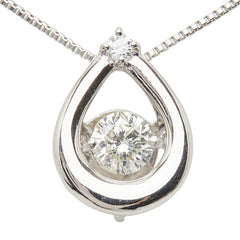 Pt900 プラチナ Pt850 プラチナ ダイヤ0.23ct ペンダント ネックレス レディース 【中古】