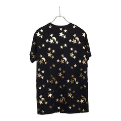 グッチ シェリーライン スター ムーン クルーネック Tシャツ 半袖 サイズM ブラック コットン メンズ GUCCI 【中古】