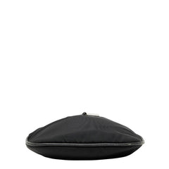 グッチ ワンショルダー ショルダーバッグ 巾着型 ブラック ナイロン レザー レディース GUCCI 【中古】