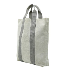 エルメス ニューフールトゥ トートバッグ グレー キャンバス レディース HERMES 【中古】