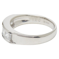 Pt900 プラチナ ダイヤ1.00ct 一文字リング リング 指輪 レディース 10号 【中古】
