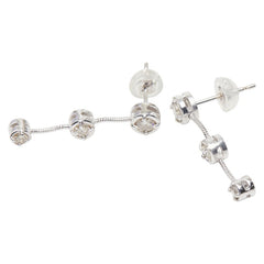 K18WG ホワイトゴールド ダイヤ0.30ct ピアス レディース 【中古】