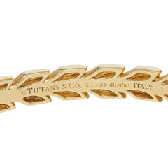 ティファニー ゴールド K18YG イエローゴールド ビクトリア ヴァイン ヒンジ バングル ブレスレット レディース TIFFANY&Co. 【中古】