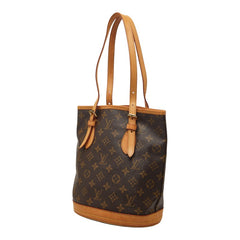 ルイ ヴィトン モノグラム プチ バケットPM トートバッグ ショルダーバッグ M42238 ブラウン PVC レザー レディース LOUIS VUITTON 【中古】