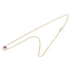 K18YG イエローゴールド ルビー0.92ct ダイヤ0.88ct ペンダント ネックレス レディース 【中古】