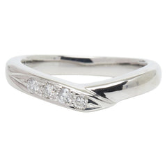 Pt900 プラチナ ダイヤ0.13ct リング 指輪 レディース 7号 【中古】