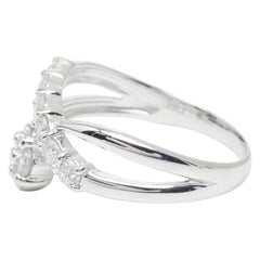 K18WG ホワイトゴールド ダイヤ0.50ct リング 指輪 レディース 8号 【中古】