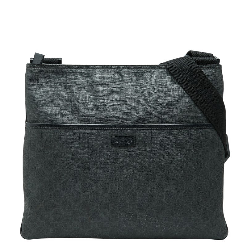 グッチ GGスプリーム 斜め掛け ショルダーバッグ 162904 ブラック PVC メンズ GUCCI 【中古】