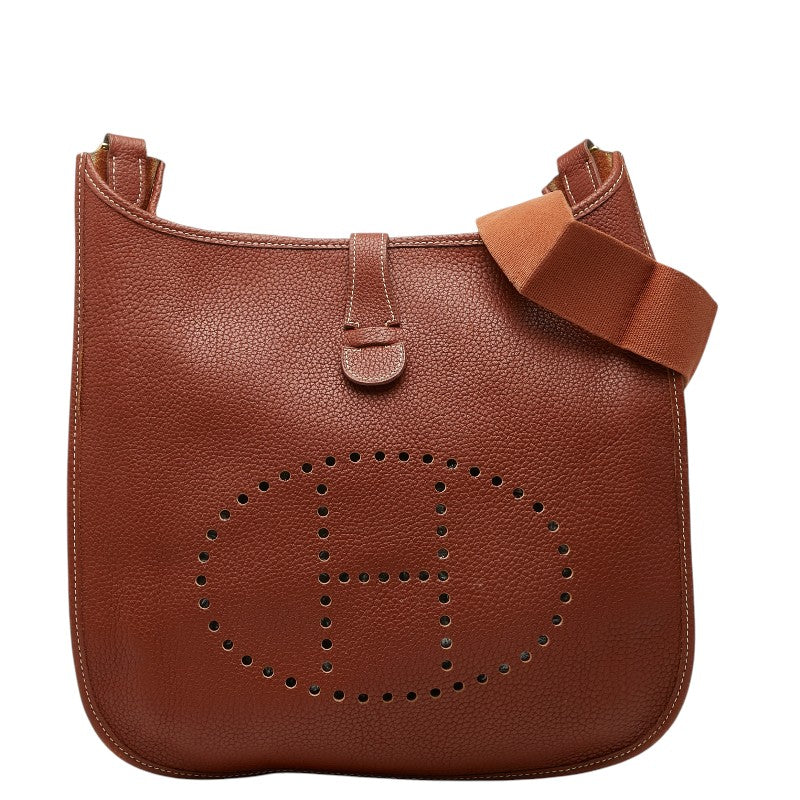 エルメス エブリン1 GM 斜め掛け ショルダーバッグ ブラウン ゴールド金具 トリヨンクレマンス レディース HERMES 【中古】