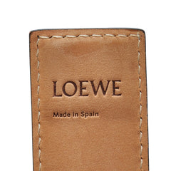 ロエベ アナグラム スラップ スモール ブレスレット ブラウン レザー レディース LOEWE 【中古】