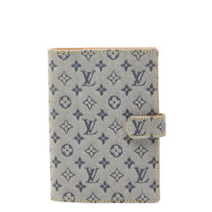 ルイ ヴィトン モノグラム ミニ アジェンダPM 手帳カバー R20911 ネイビー キャンバス レディース LOUIS VUITTON 【中古】
